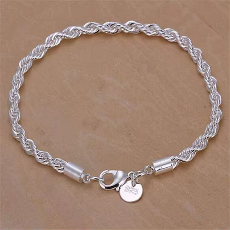 925 Sterling Silver Hollow Heart Zircon Bracelets for Women Korean Sweet Sparkling Adjustable Chain Bracelet Fashion Jewelry