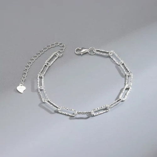 925 Sterling Silver Hollow Heart Zircon Bracelets for Women Korean Sweet Sparkling Adjustable Chain Bracelet Fashion Jewelry